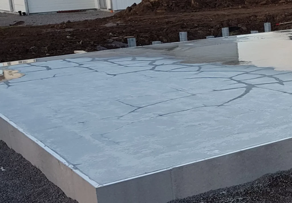 Gjutning av Betongplatta Lastkaj Uppsala Rickomberga