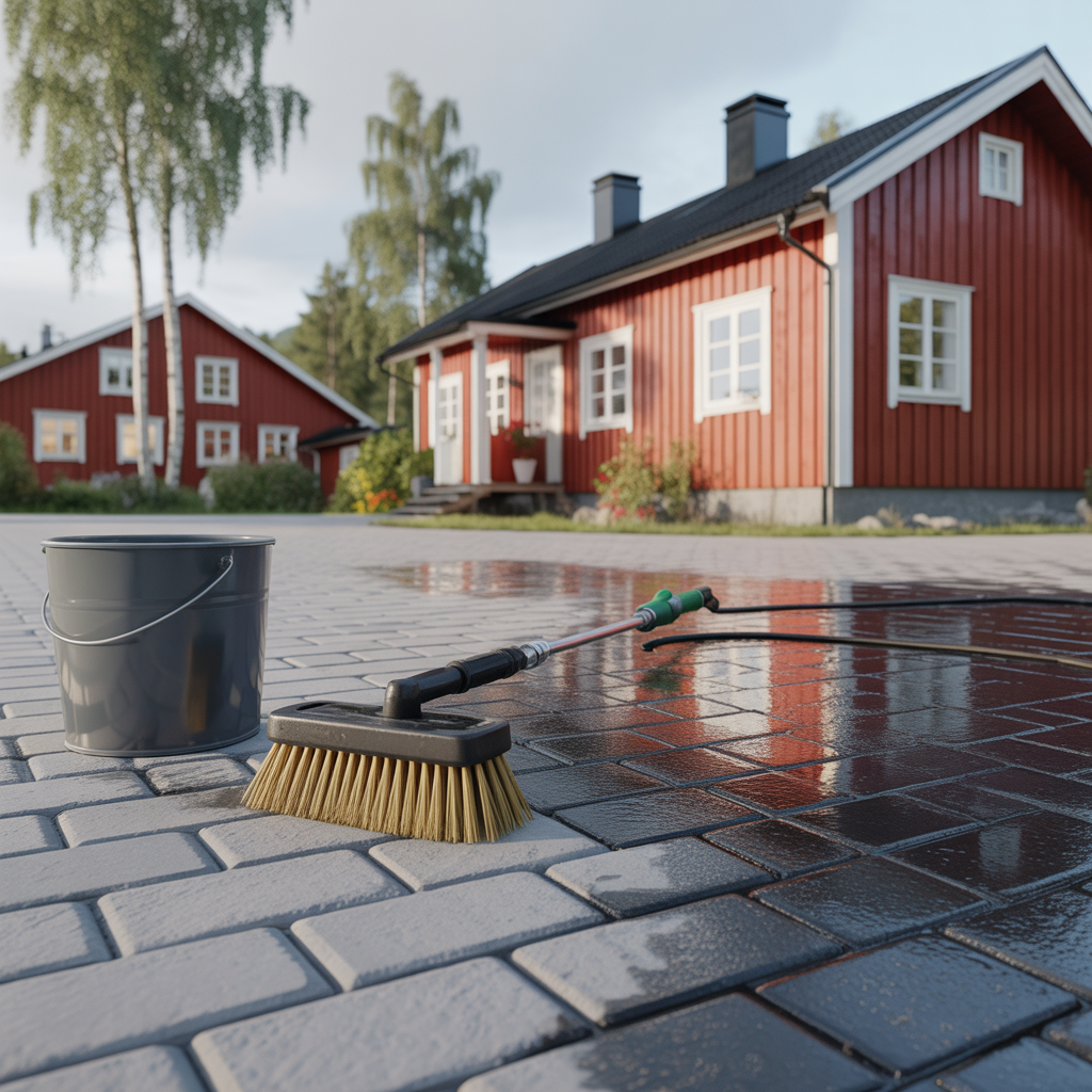 olje och rostflackar pa marksten felsokning och rengoring